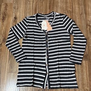 Striped Black and White Cardigan
